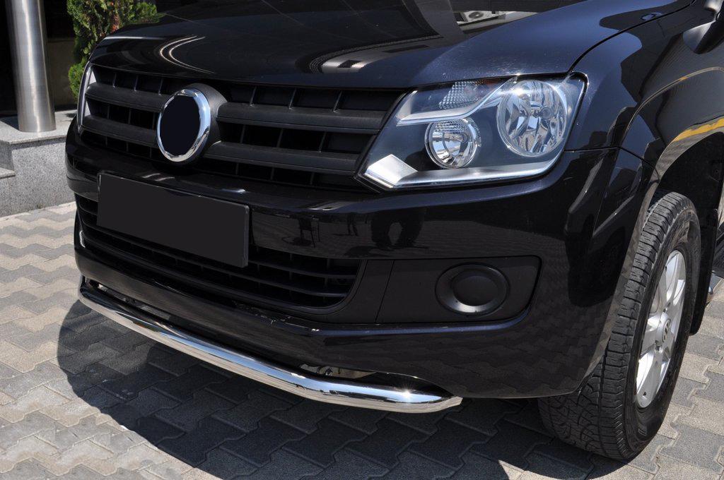 Передняя защита ST008 CAN для Volkswagen Amarok 2010-2022 гг. нержавеющая сталь Хром