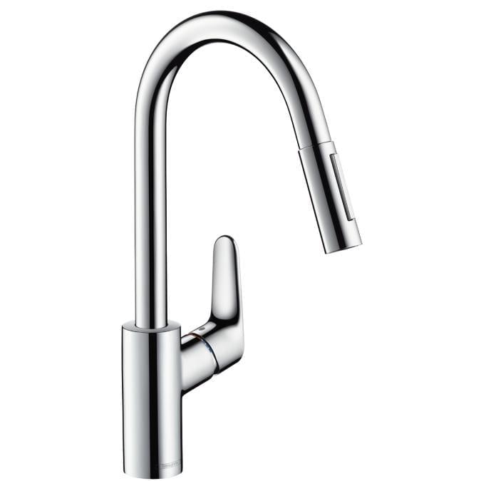 Смеситель кухонный Hansgrohe Focus с выдвижным изливом Хром (37461832) Смеситель кухонный Hansgrohe Focus с выдвижным изливом Хром (37461832)