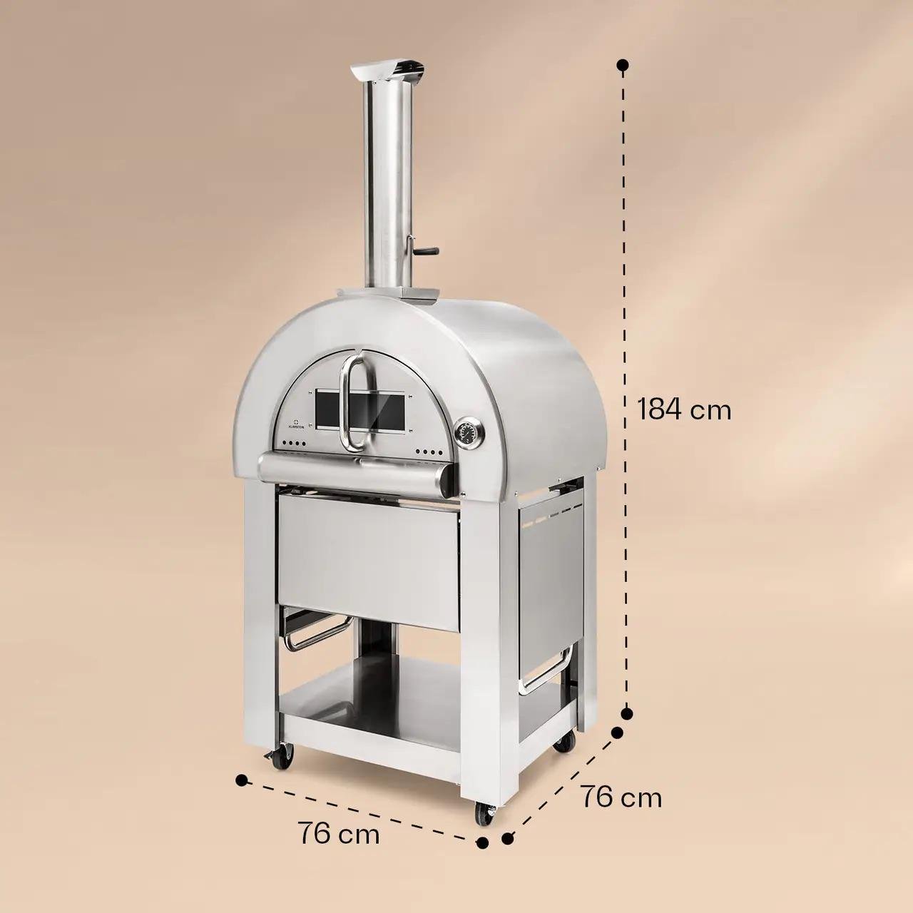 Піч для піци Klarstein Diavolo Napoletana на дровах та вугіллі від 0 до 500 °C - фото 2