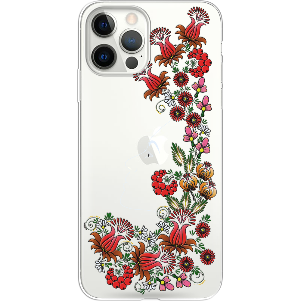 Чехол Boxface iPhone 12 Pro Max 3D Ukrainian Muse Прозрачный силикон (41085-bk64-41085)