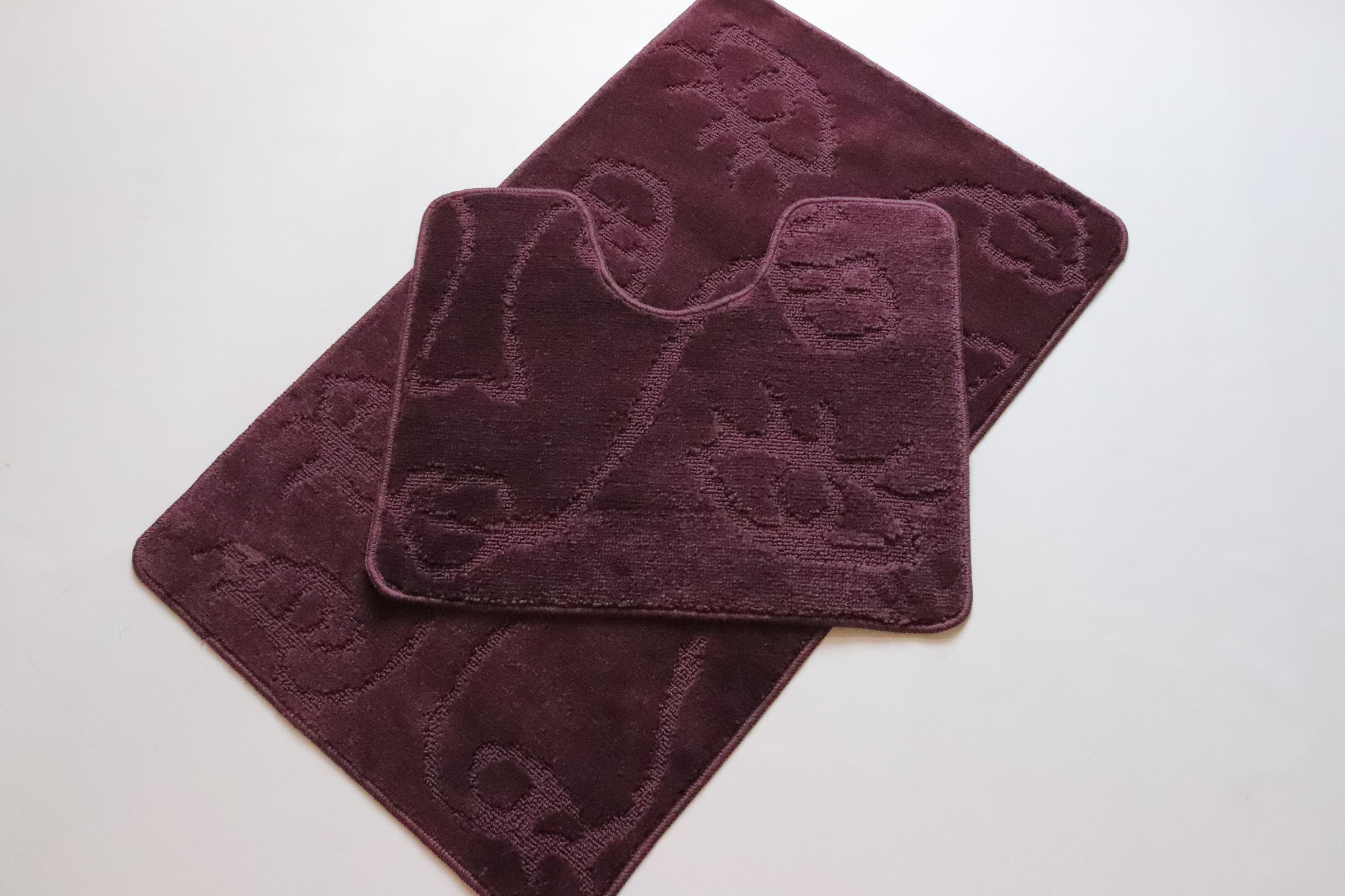 Набор ковриков для ванной и туалета Vonaldi 100x60/50x60 см Violet (10567) - фото 3 Набор ковриков для ванной и туалета Vonaldi 100x60/50x60 см Violet (10567) - фото 3