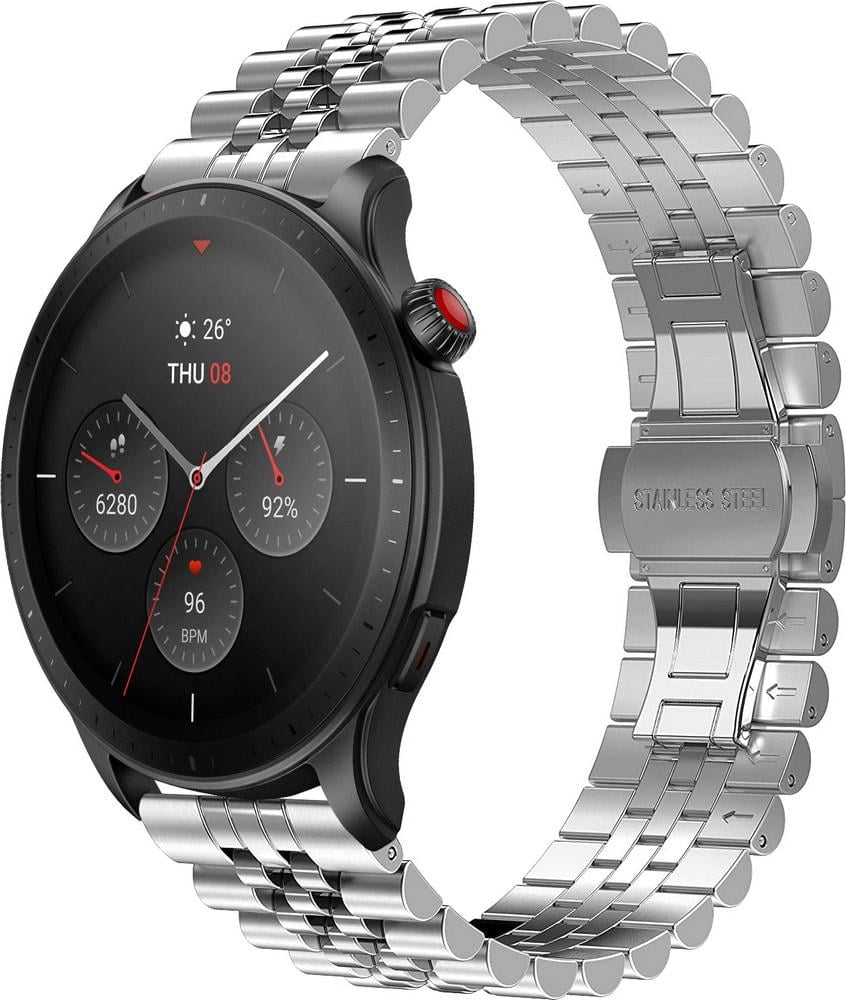 Браслет металлический Stech для Amazfit GTR 4 (22 мм) Silver (31089-59)