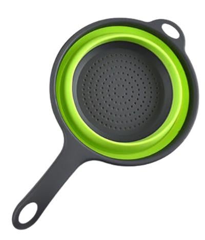 Друшляк A-PLUS силіконовий складаний зі зручною ручкою 43х22х9 см Зелений (1836531262)