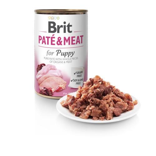 Корм влажный для щенков Brit Care Pate&Meat с курицей и индейкой 400 г - фото 2 Корм влажный для щенков Brit Care Pate&Meat с курицей и индейкой 400 г - фото 2