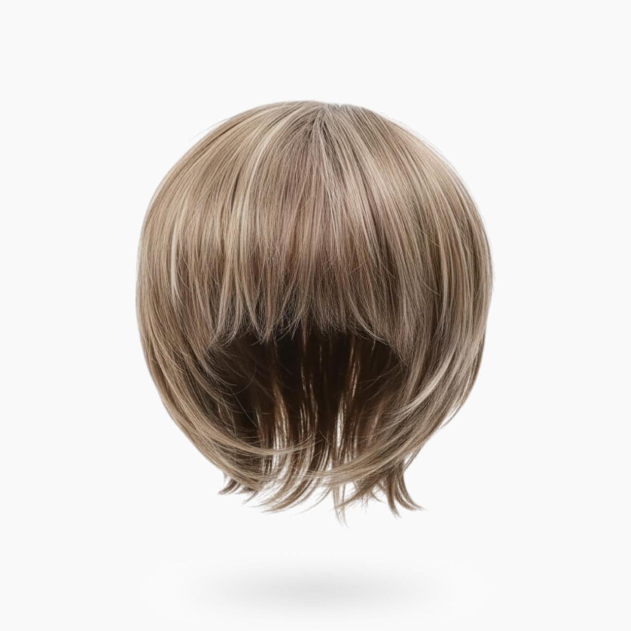 Парик женский Wigly из натуральных волос с мелированием и челкой 20 см (2790816495)