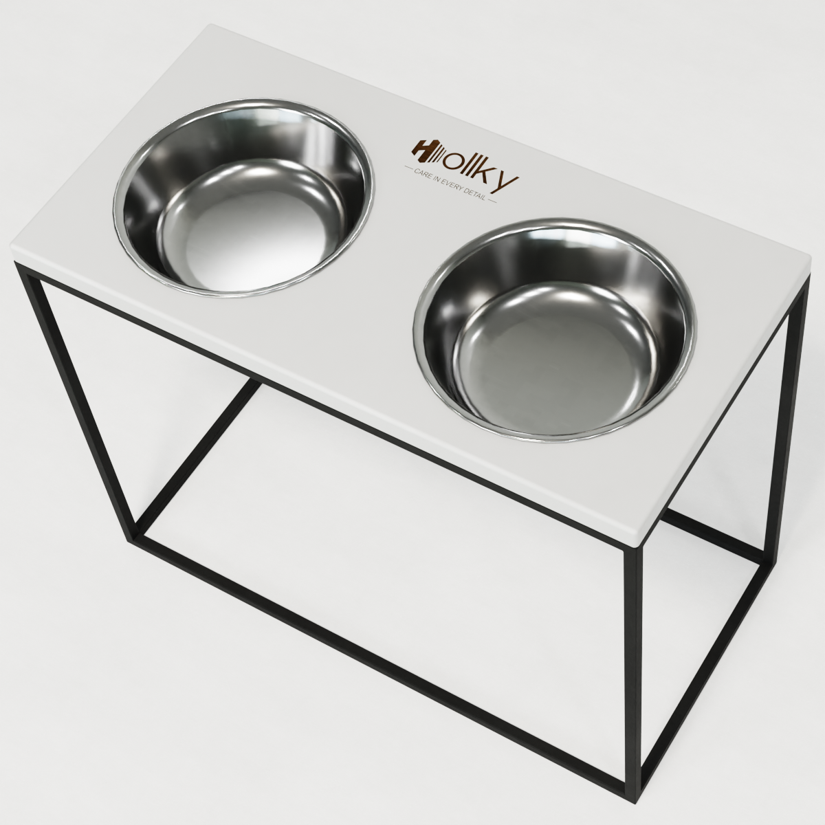 Миски на підставці для великих собак Hollky Base XL20 2х1,8 л (BXL40-522640-BLWH) - фото 8 Миски на підставці для великих собак Hollky Base XL20 2х1,8 л (BXL40-522640-BLWH) - фото 8