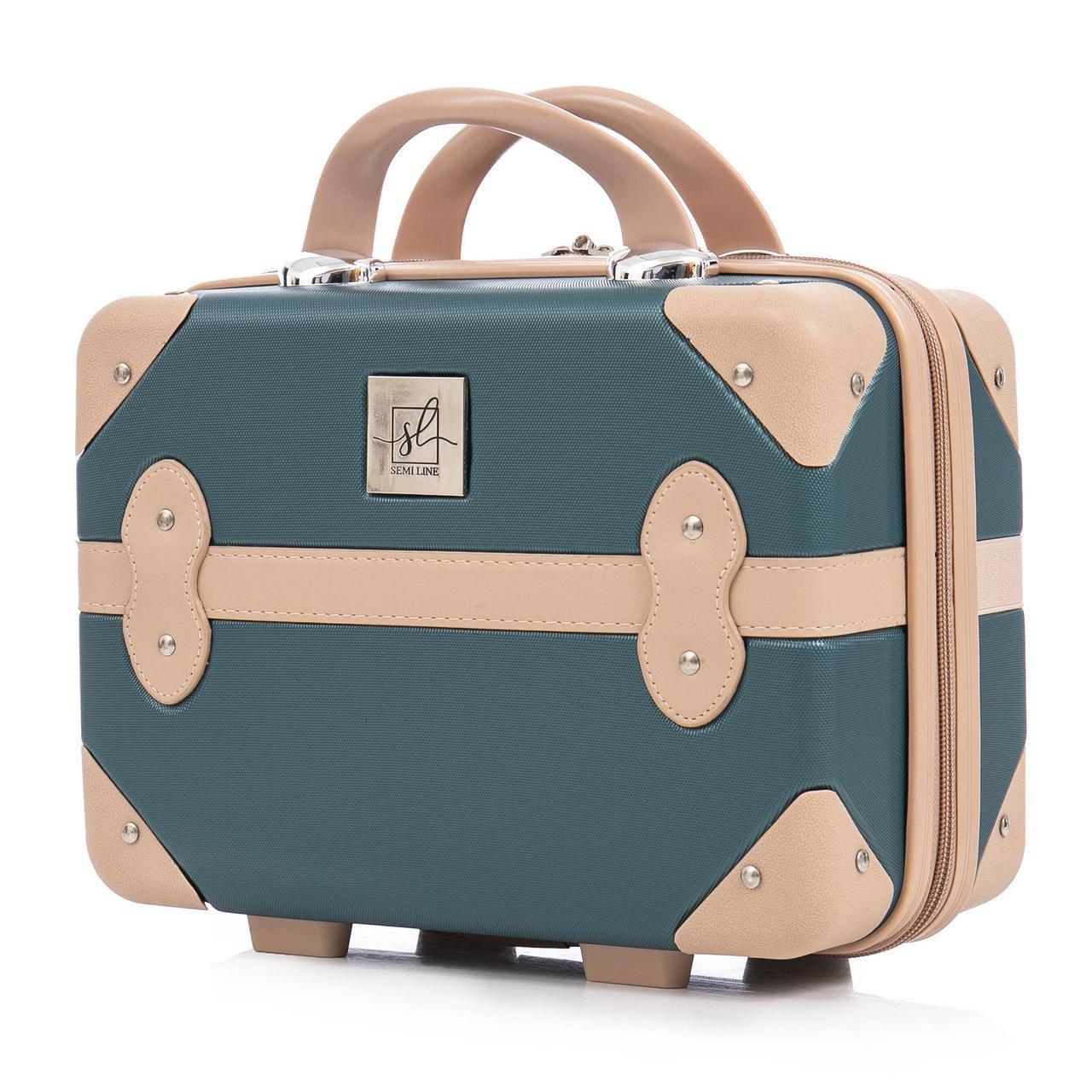Бьюти-кейс SEMI LINE 10 л Green-Navy (T5838-1) Бьюти-кейс SEMI LINE 10 л Green-Navy (T5838-1)