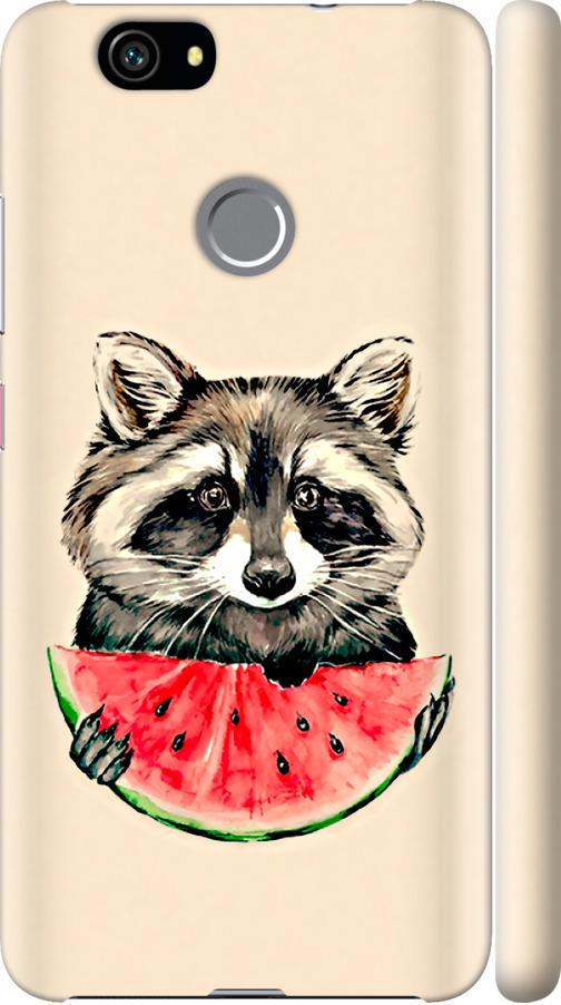 Чехол на Huawei Nova Енотик с арбузом (4605m-439-42517)