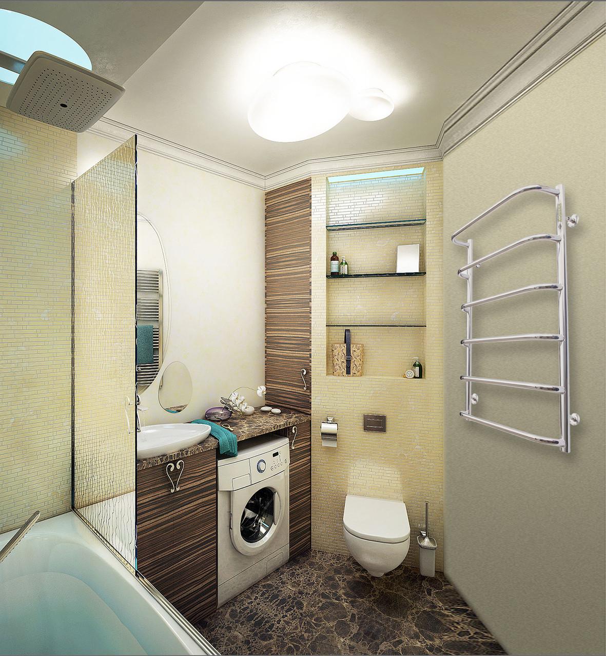 Полотенцесушитель водяной KOSSER Каскад Скоба 6 секций 800х530 мм - фото 2