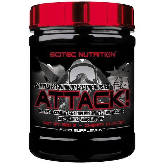 Комплекс до тренування Scitec Nutrition Attack! 2.0 320 г 32 порций Cherry