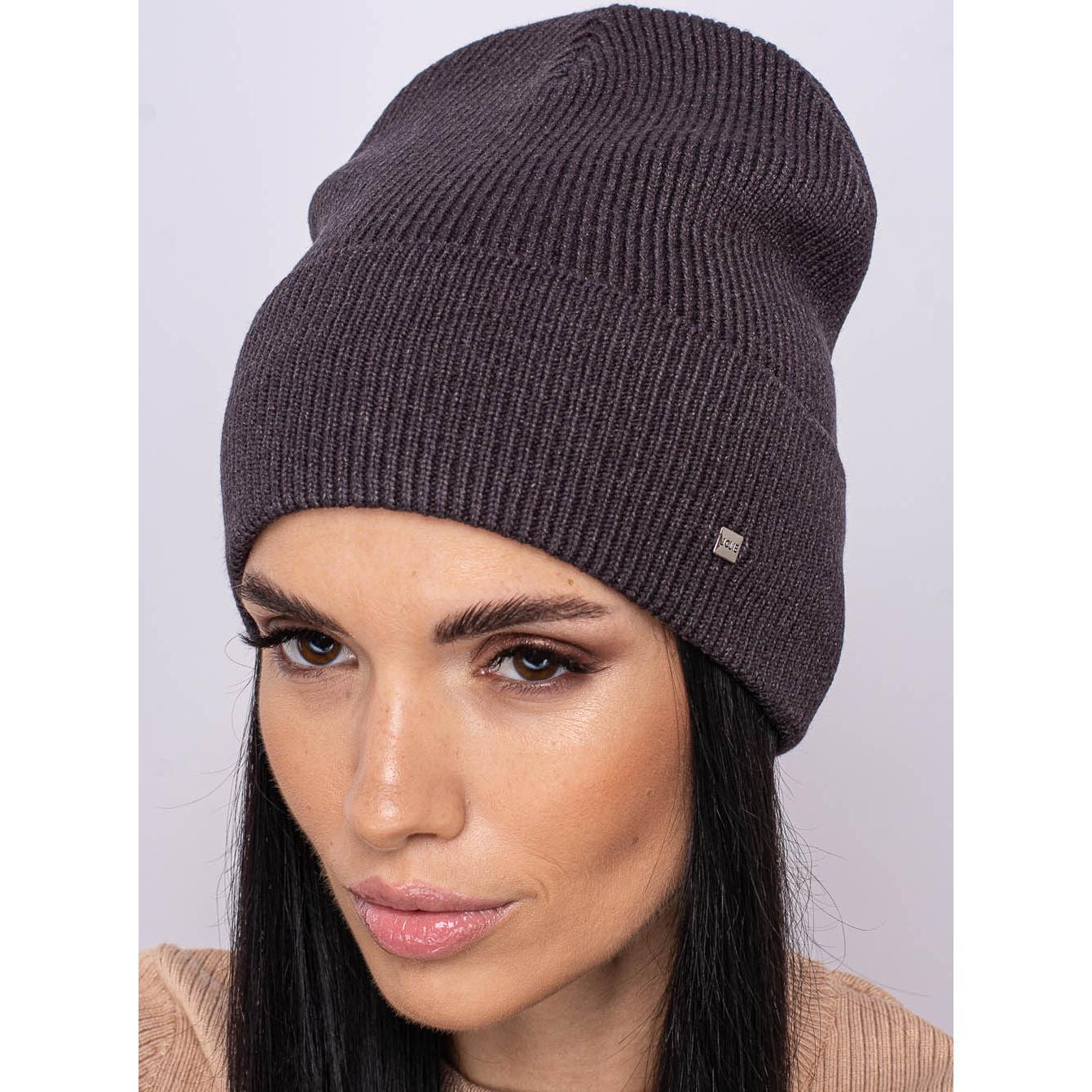 Шапка женская шерстяная Leks Дирол one size Мокрый лес