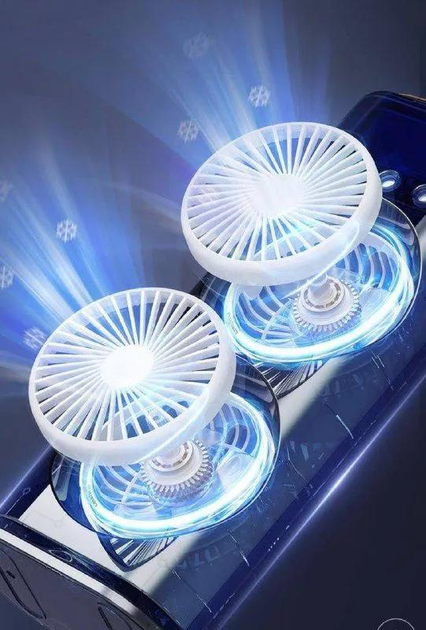 Вентилятор настільний двосторонній Double-ended Spray Fan LED 3 швидкості - фото 6