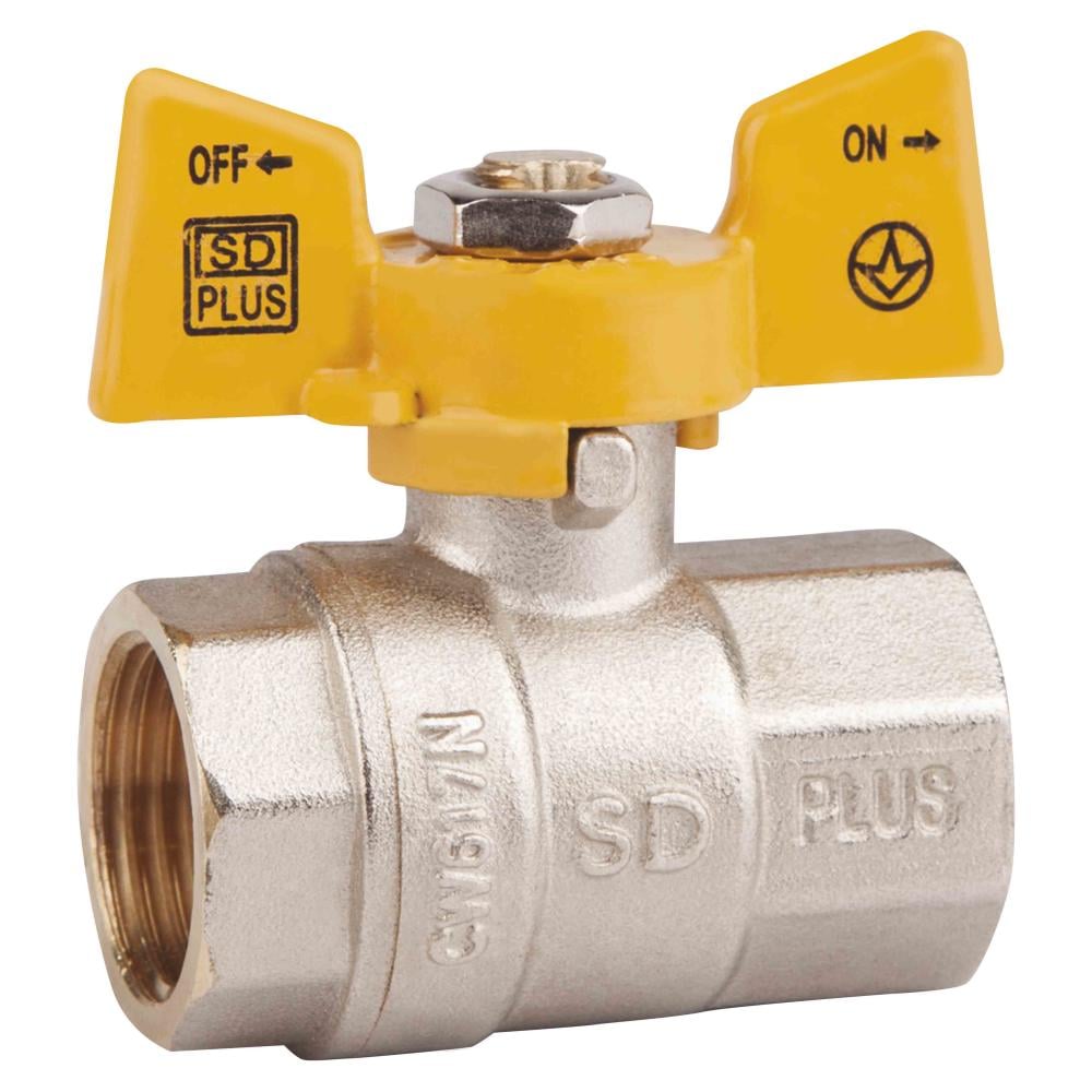 Кран шаровой SD Plus 1" ВР для газа бабочка (SD602NG25PN40)
