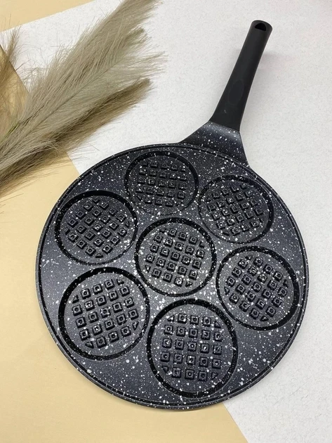 Сковорода для вафель Edenberg 27 см 7x8 см з мармуровим антипригарним покриттям (EB-7517) - фото 4 Сковорода для вафель Edenberg 27 см 7x8 см з мармуровим антипригарним покриттям (EB-7517) - фото 4