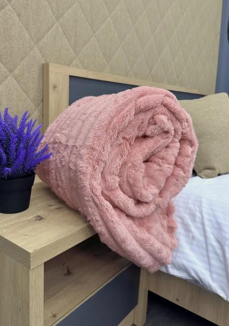 Покрывало плюш VIP Шарпей в полоску 200х230 см Розовый (87-140) - фото 5 Покрывало плюш VIP Шарпей в полоску 200х230 см Розовый (87-140) - фото 5