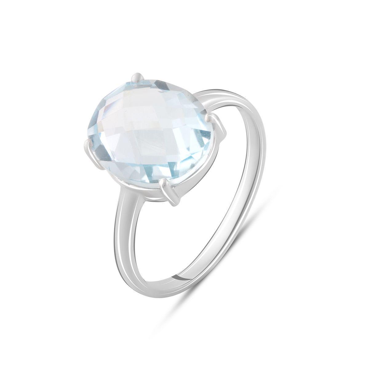 Кольцо серебряное Tiva с натуральным топазом 4,675 ct 2,72 г р. 17 (2049425)