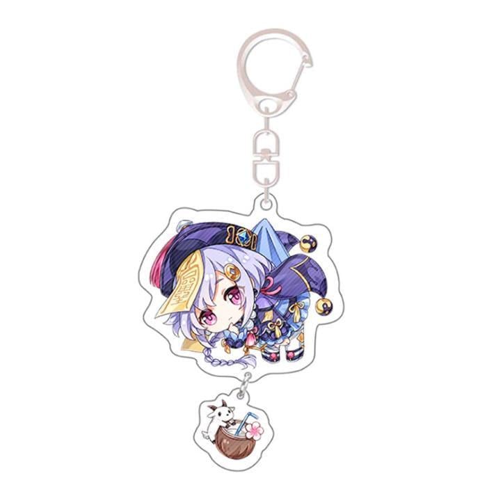 Брелок акриловий Ци Ци з коктелем Genshin Impact (14006)