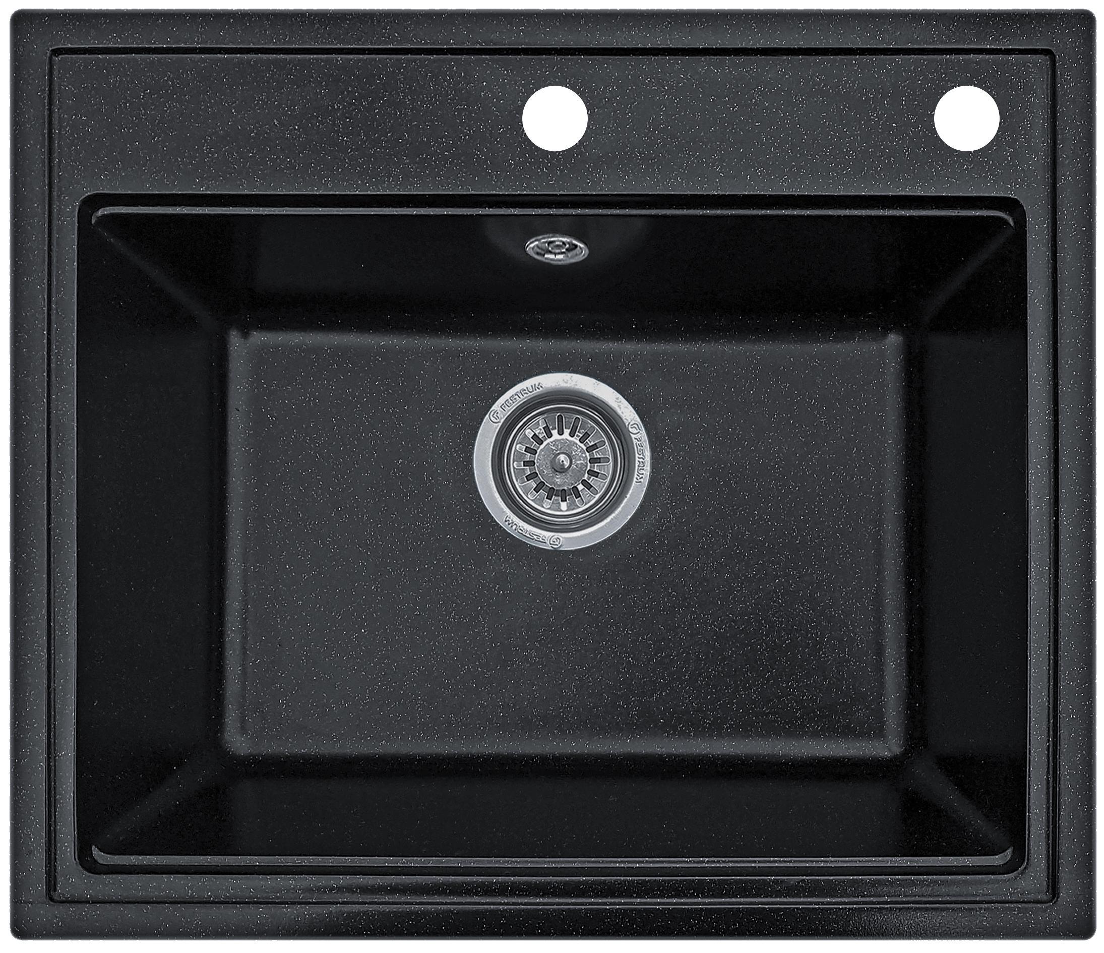 Мийка кухонна Valetti 49CR 590x510 мм Чорний