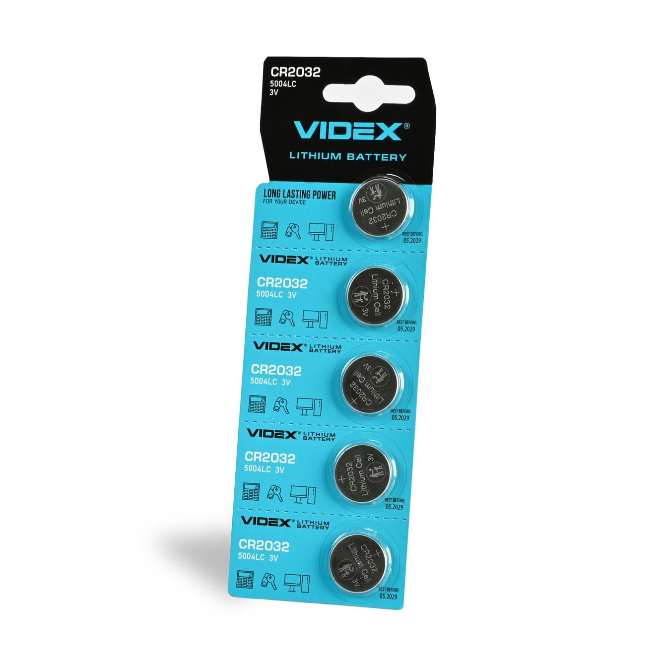 Батарейка литиевая Videx CR2032 3V блистер 5 шт.