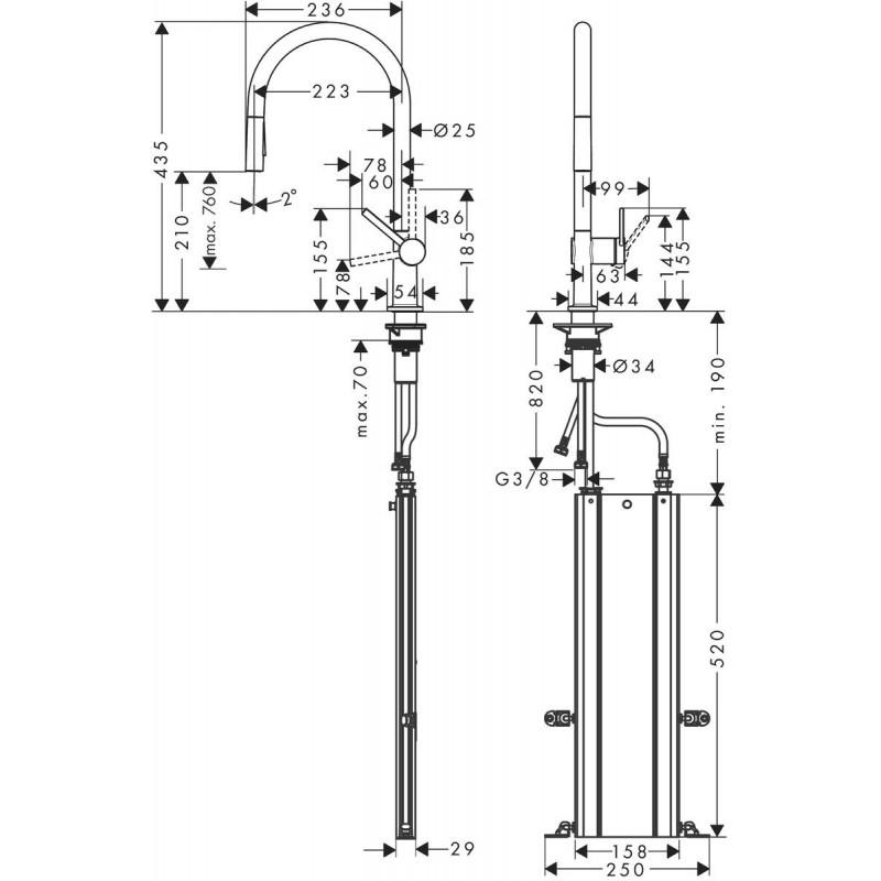 Смеситель кухонный Hansgrohe Talis 210 1jet (72803000) - фото 3