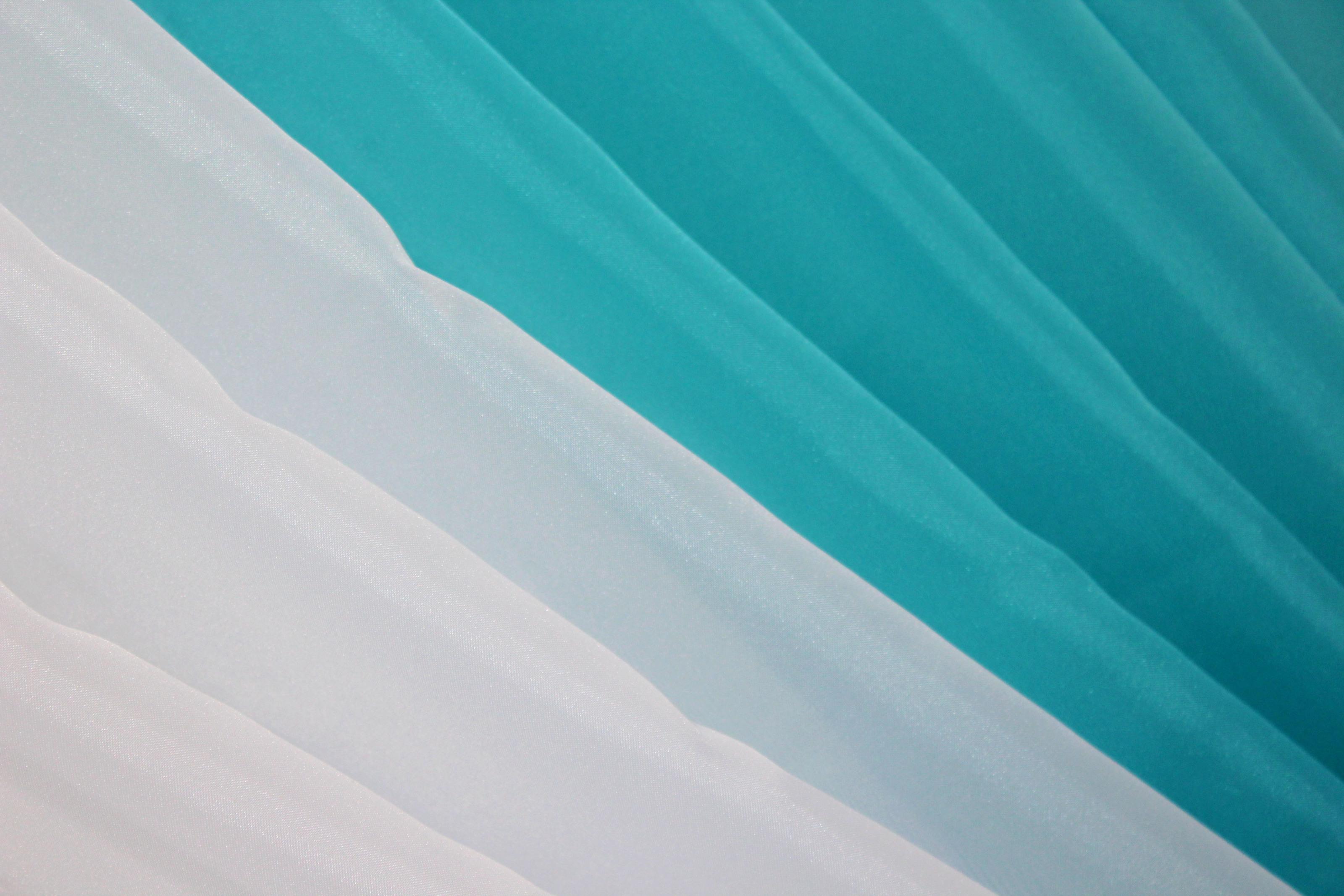 Штори кухонні VR-Textil №096к з підв'язками 400х170 см Блакитний/Білий (50-675) - фото 4