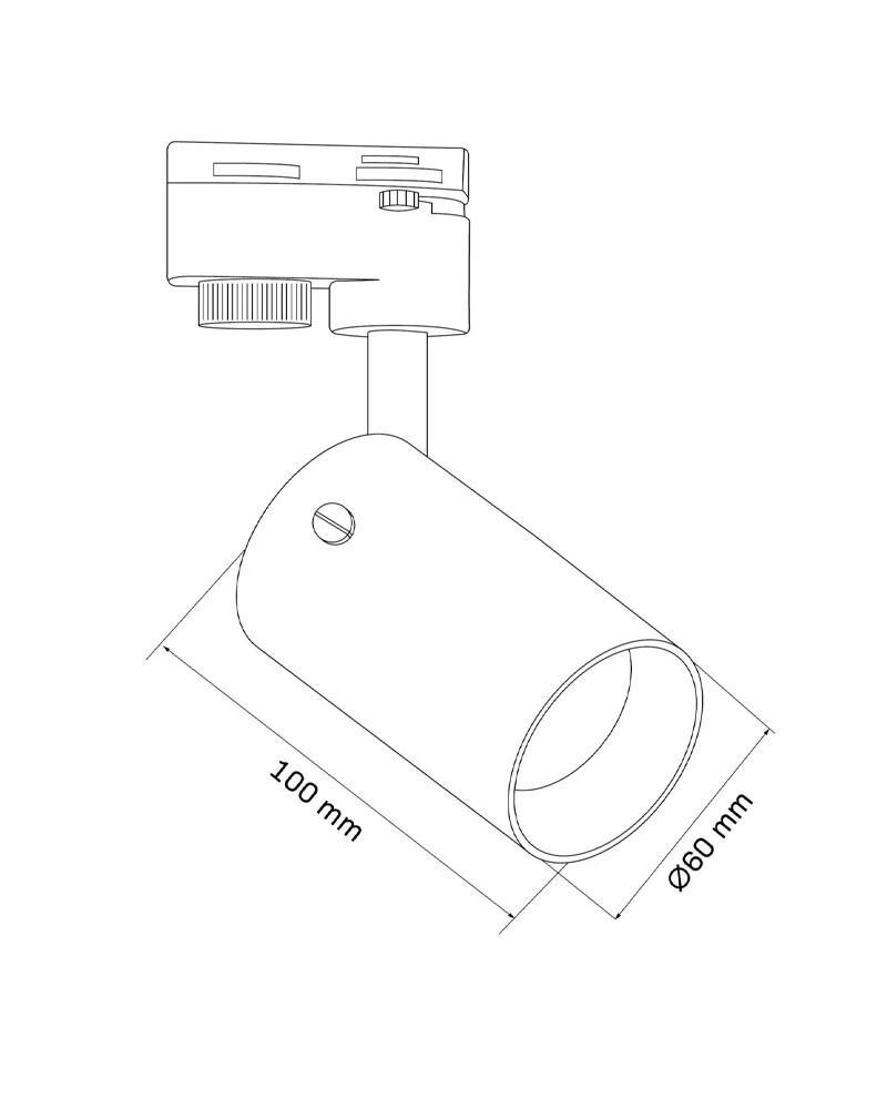 Светильник трековый Polux 328205 Smoky GU10 1x10W IP20 Черный (24437300) - фото 4