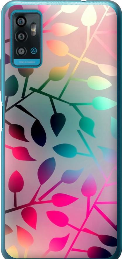 Чехол на ZTE Blade A71 Листья (2235u-2523-42517)