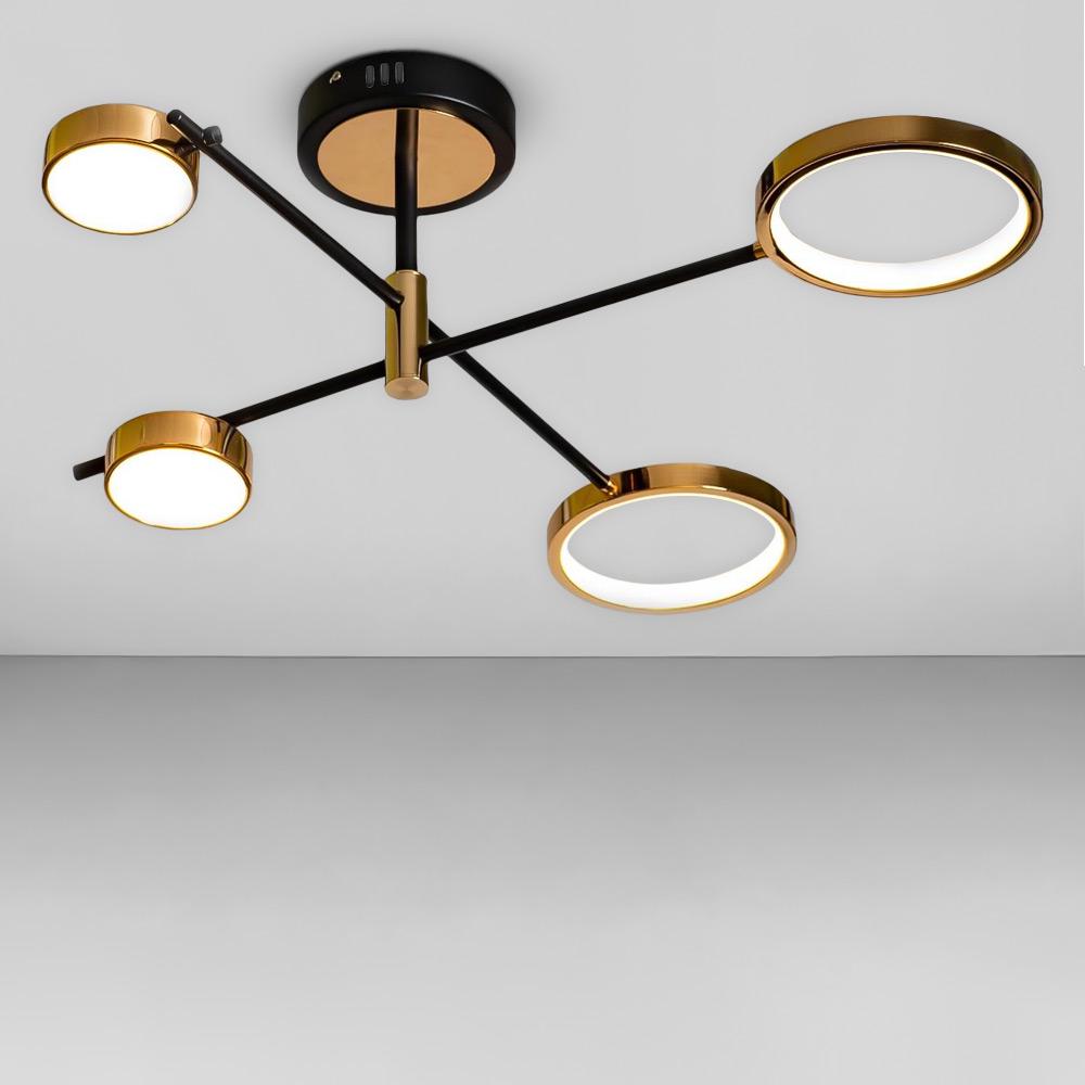 Люстра потолочная светодиодная Led Light House SY-19016/2+2 BK+GD 760х730х180 60W мм Черный/Золотой Люстра потолочная светодиодная Led Light House SY-19016/2+2 BK+GD 760х730х180 60W мм Черный/Золотой