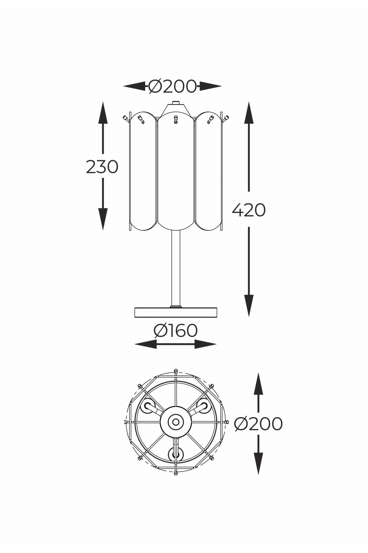 Настольная лампа NIRA (MT3523-3S-EBCN) - фото 2