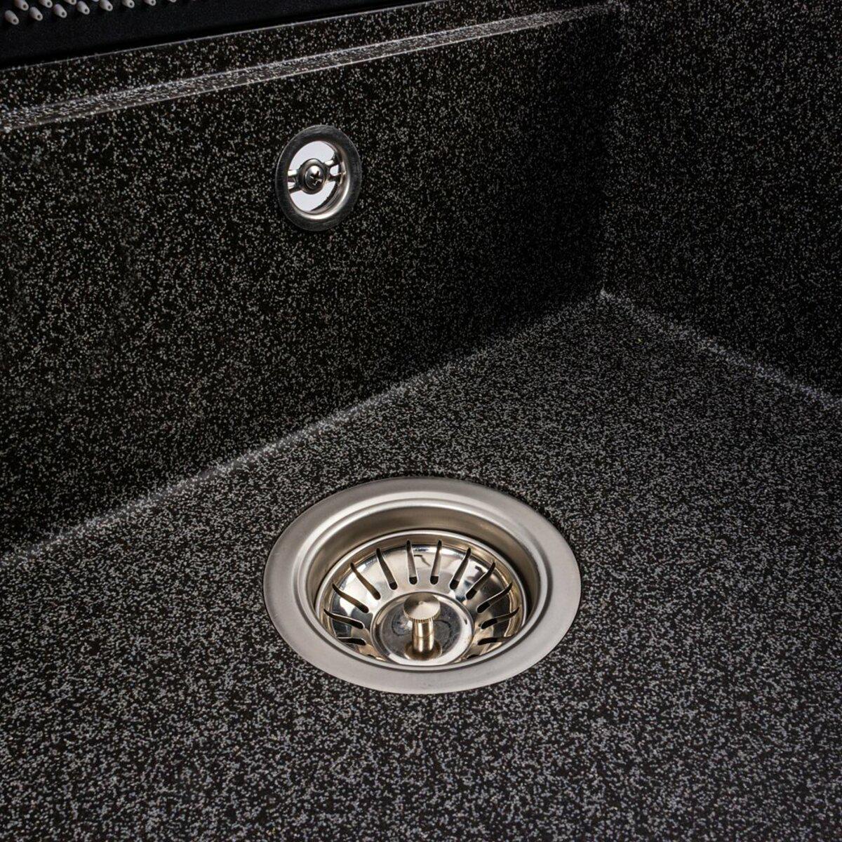Мийка для кухні гранітна Valeso VIVA 5149 Графіт матовий (021202) - фото 7 Мийка для кухні гранітна Valeso VIVA 5149 Графіт матовий (021202) - фото 7