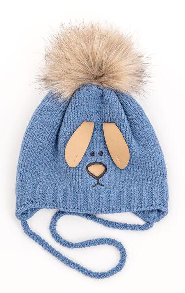 Шапка детская для мальчиков Бруно D853 хлопок 38-42 см Голубой