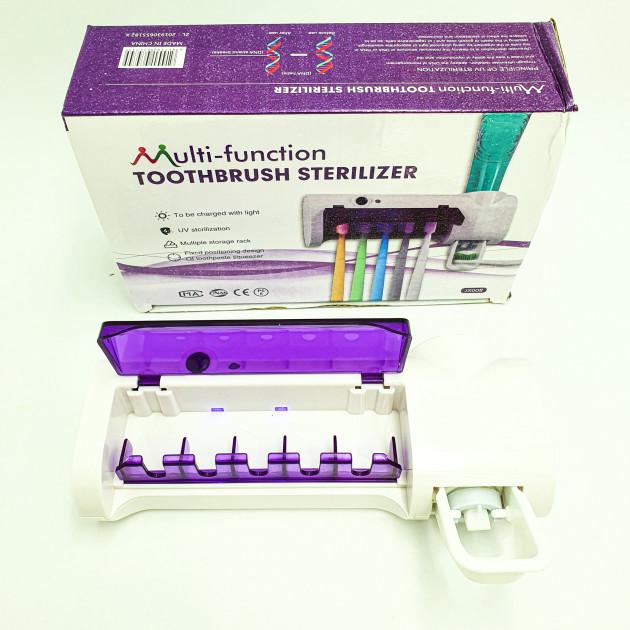 Диспенсер для зубной пасты и щеток Toothbrush Sterilizer UKC аккумуляторный с ультрафиолетовым стерилизатором - фото 3