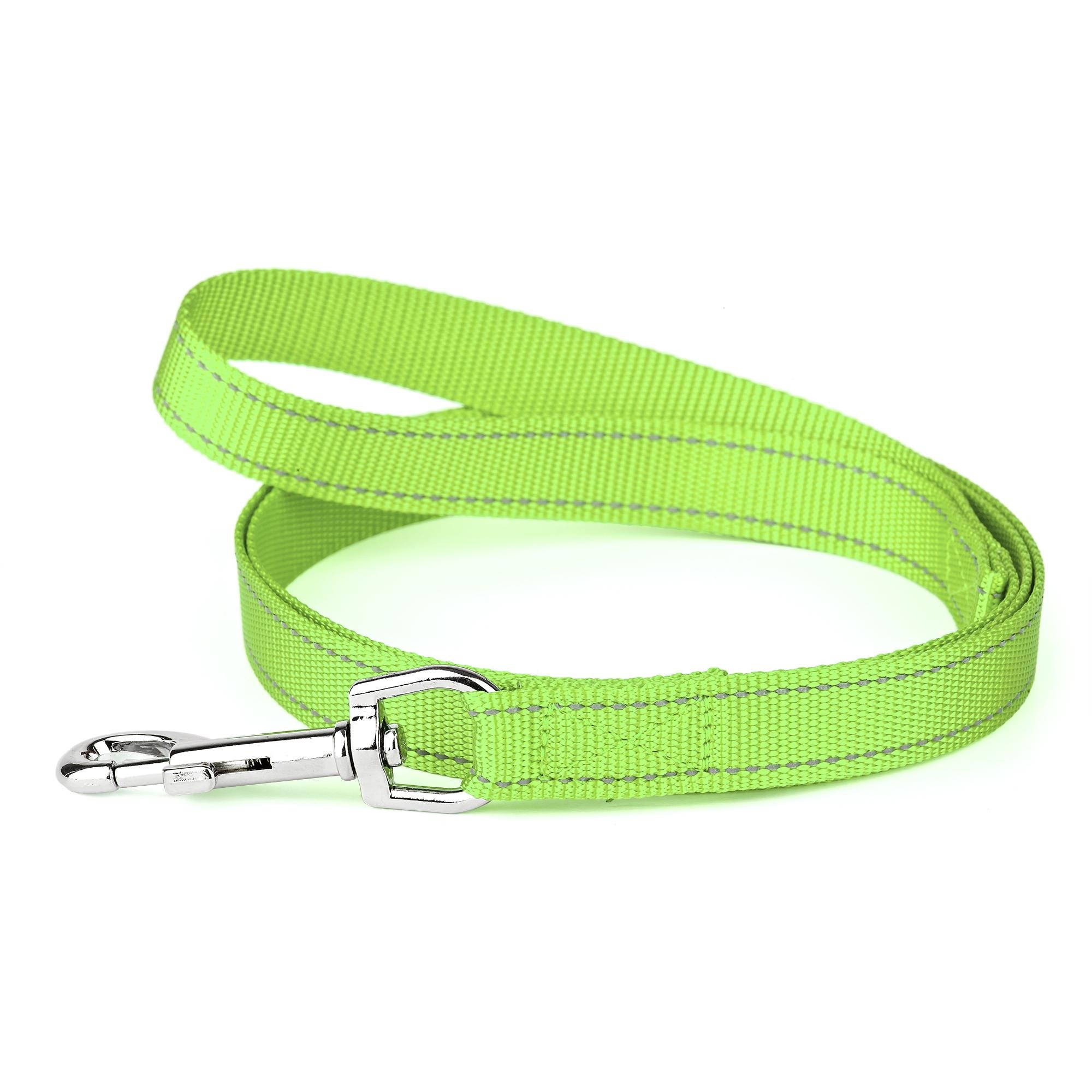 Повідець KareLine з нейлону зі світловідбиваючою ниткою 20 мм 1200 мм Салатовий (0833/5)