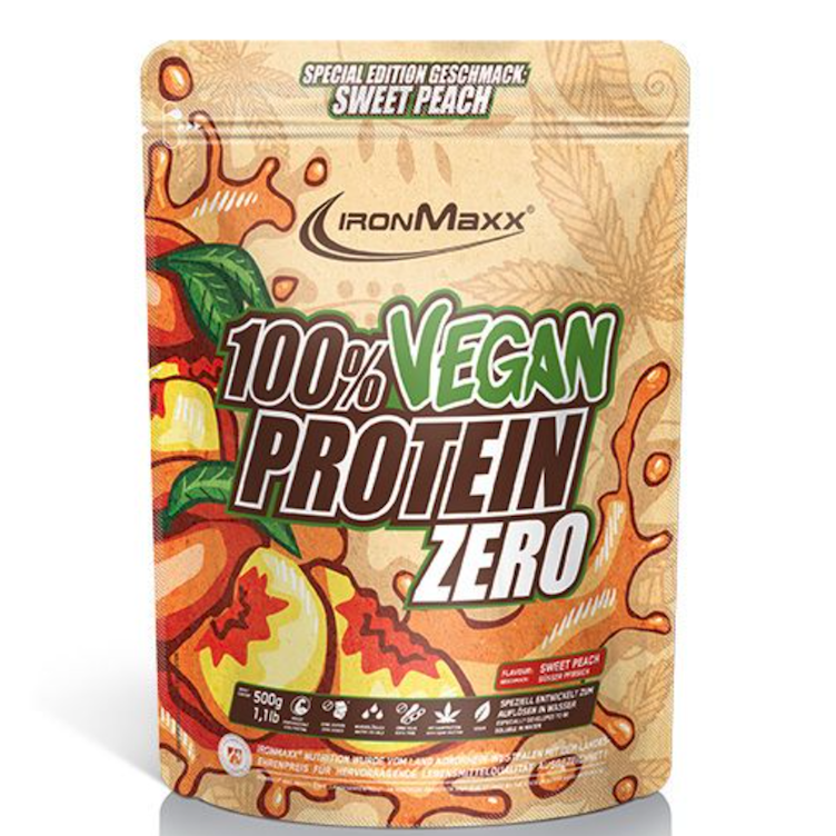 Протеин IronMaxx Vegan Zero Peach 500 г (00000035387)