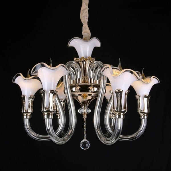 Люстра Flora на 6 плафонов в форме цветка Золото (OU104/6)