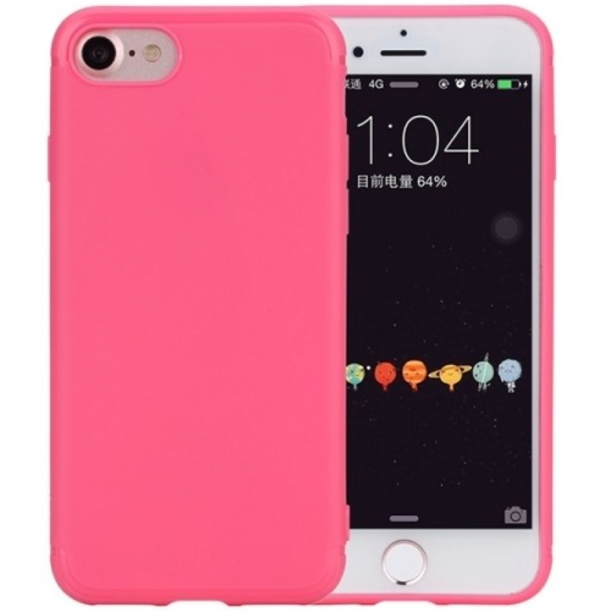 Силиконовый чехол накладка Rock Space Jello Series for iPhone 7/8/SE, Rose Red