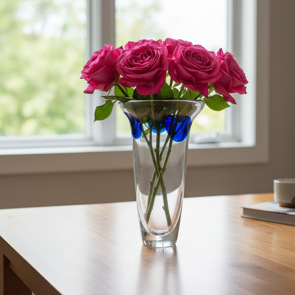 Ваза для цветов стеклянная Sakura 32 см (30240900) - фото 6