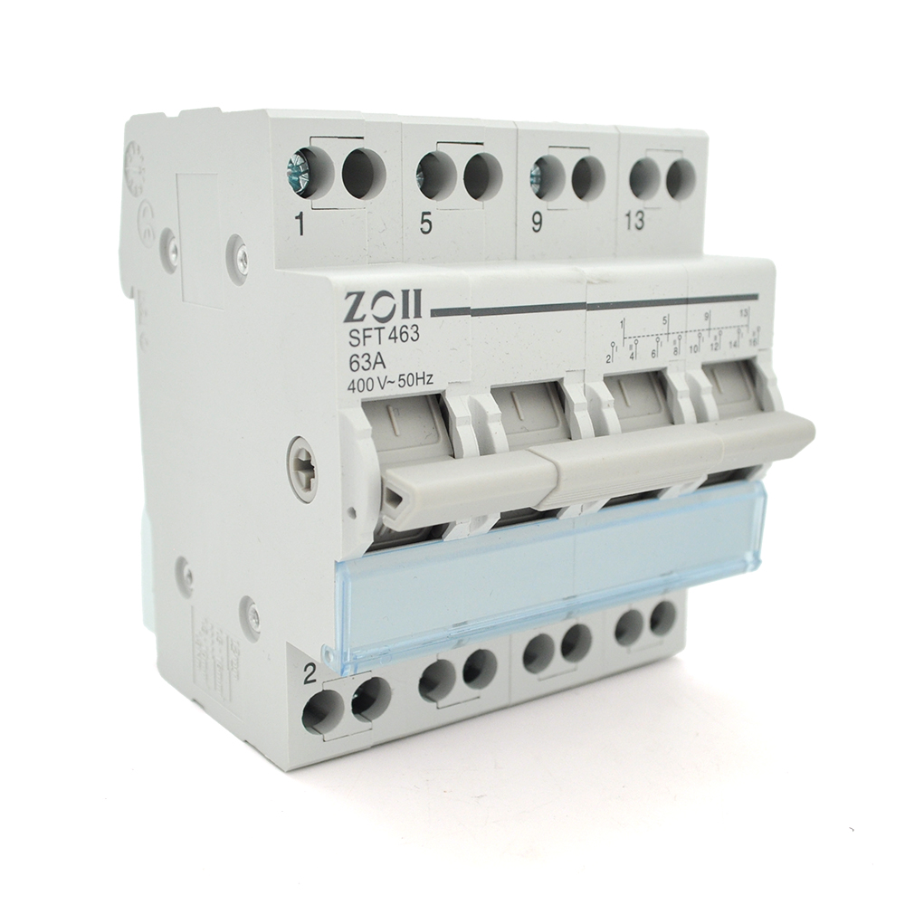 Автоматичний перемикач VOLTRONIC SF219G-4P-63A із загальним виходом 2-положення прозора кришка (YUT_V111276)