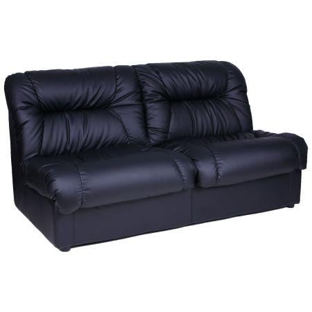 Диван ARIS Визит двухместный неразложимый 1650 мм экозамш Черный (33164137)