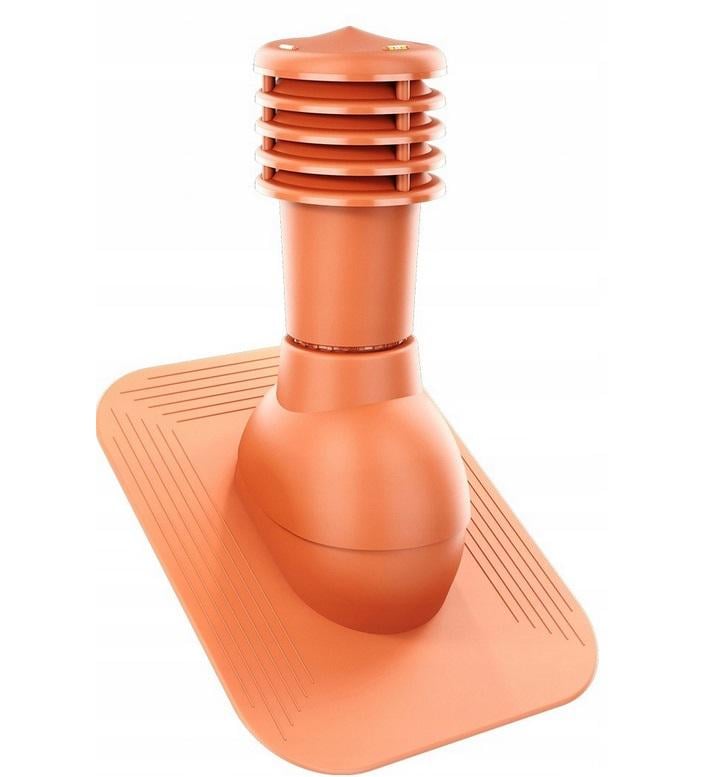 Вихід вентиляційний Kronoplast неутеплений для бітумної черепиці ⌀ 125 мм RAL 8004 Цегляний (8012)