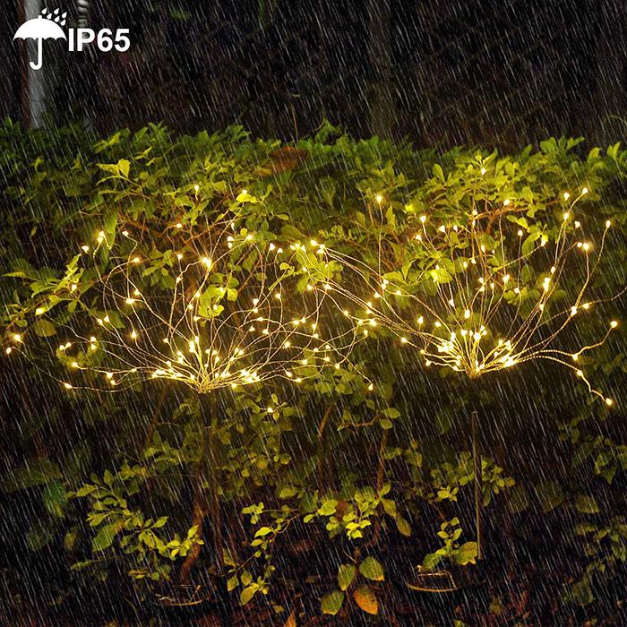 Ліхтар на сонячній батареї садовий Феєрверк 90 см Теплий білий (MX-00009031) - фото 7