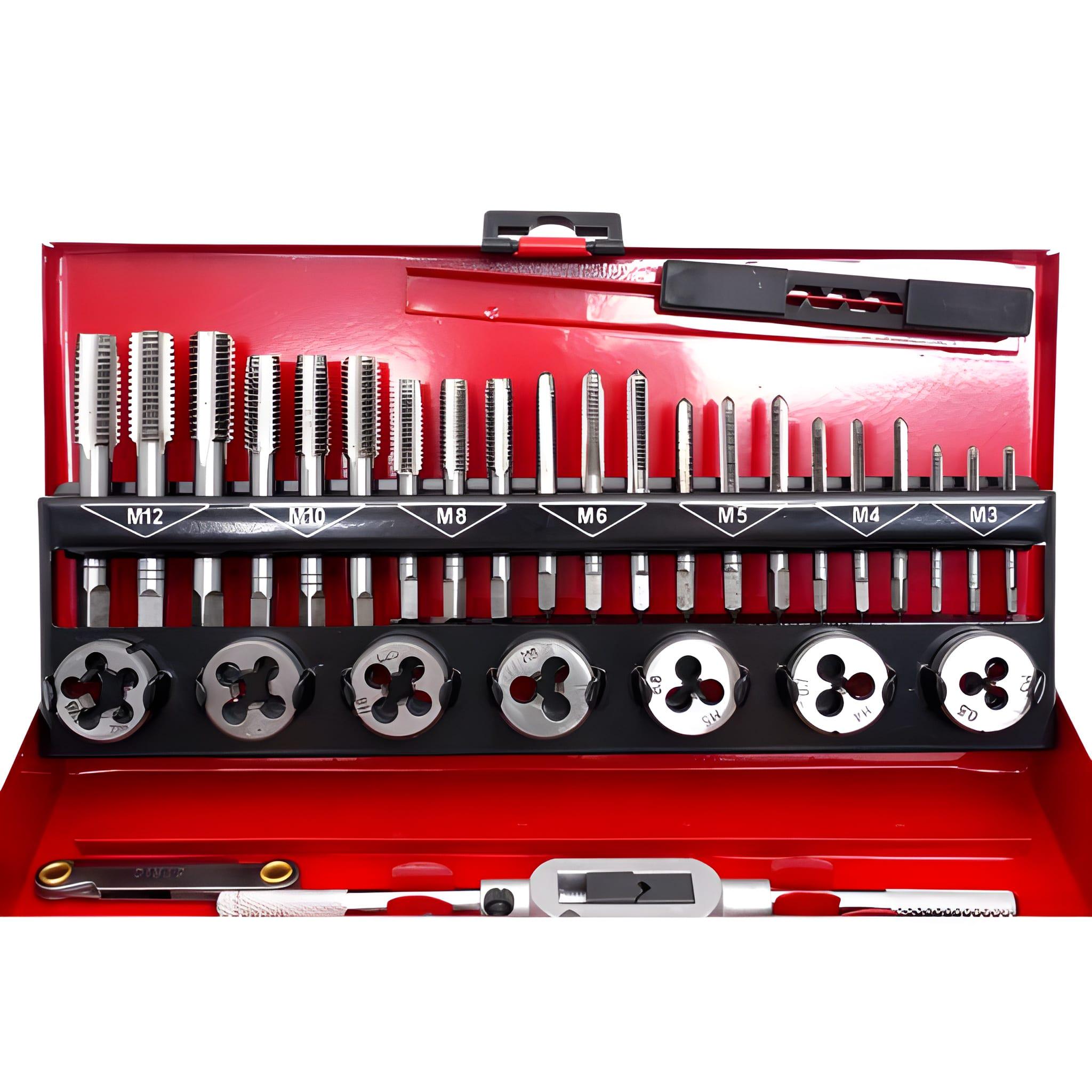 Набір мітчиків та плашок для різьблення Kraft&Dele KD10090 32 ел. (2255054841) - фото 4 Набір мітчиків та плашок для різьблення Kraft&Dele KD10090 32 ел. (2255054841) - фото 4