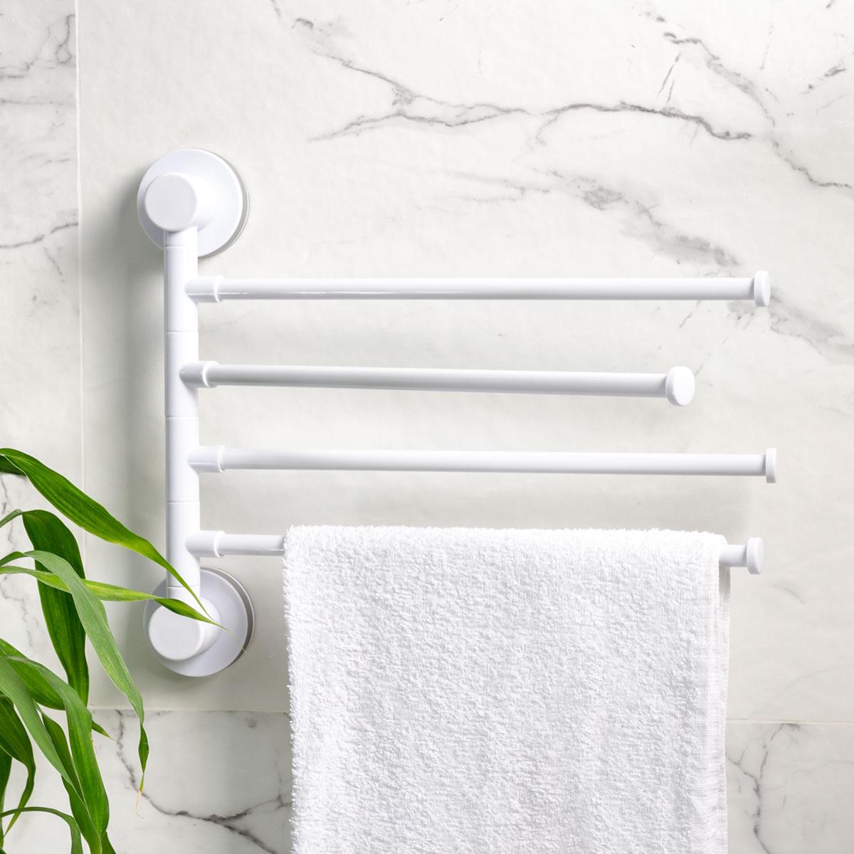 Держатель для полотенец MVM BP-28 white/gray поворотный четверной Белый (211812) - фото 7 Держатель для полотенец MVM BP-28 white/gray поворотный четверной Белый (211812) - фото 7