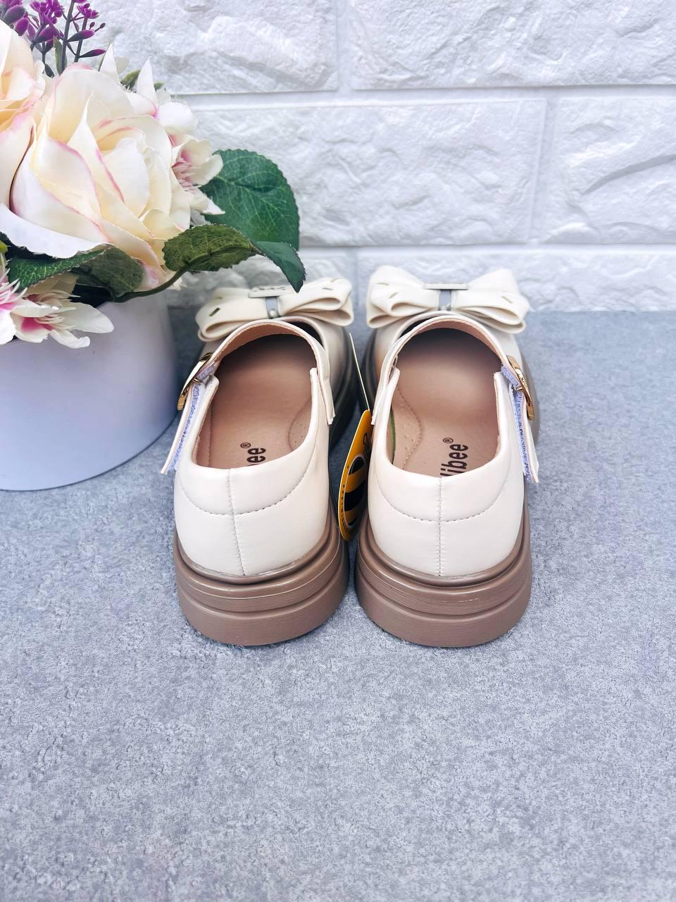 Туфлі класичні для дівчинки Сlibee 1810 р. 27 16,8 см Бежевий (1810) - фото 3 Туфлі класичні для дівчинки Сlibee 1810 р. 27 16,8 см Бежевий (1810) - фото 3