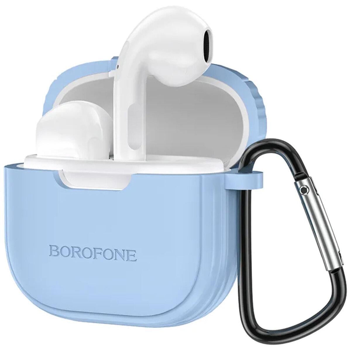Наушники беспроводные Borofone BW29 Charm true wireless BT headset 200 mAh Azure Blue (604532)