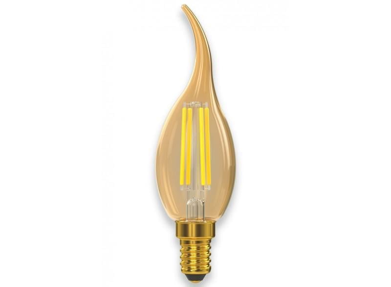 LED-лампа Luxel Filament CF35 Свічка на вітрі 5W E14 2500K Golden (074-HG)