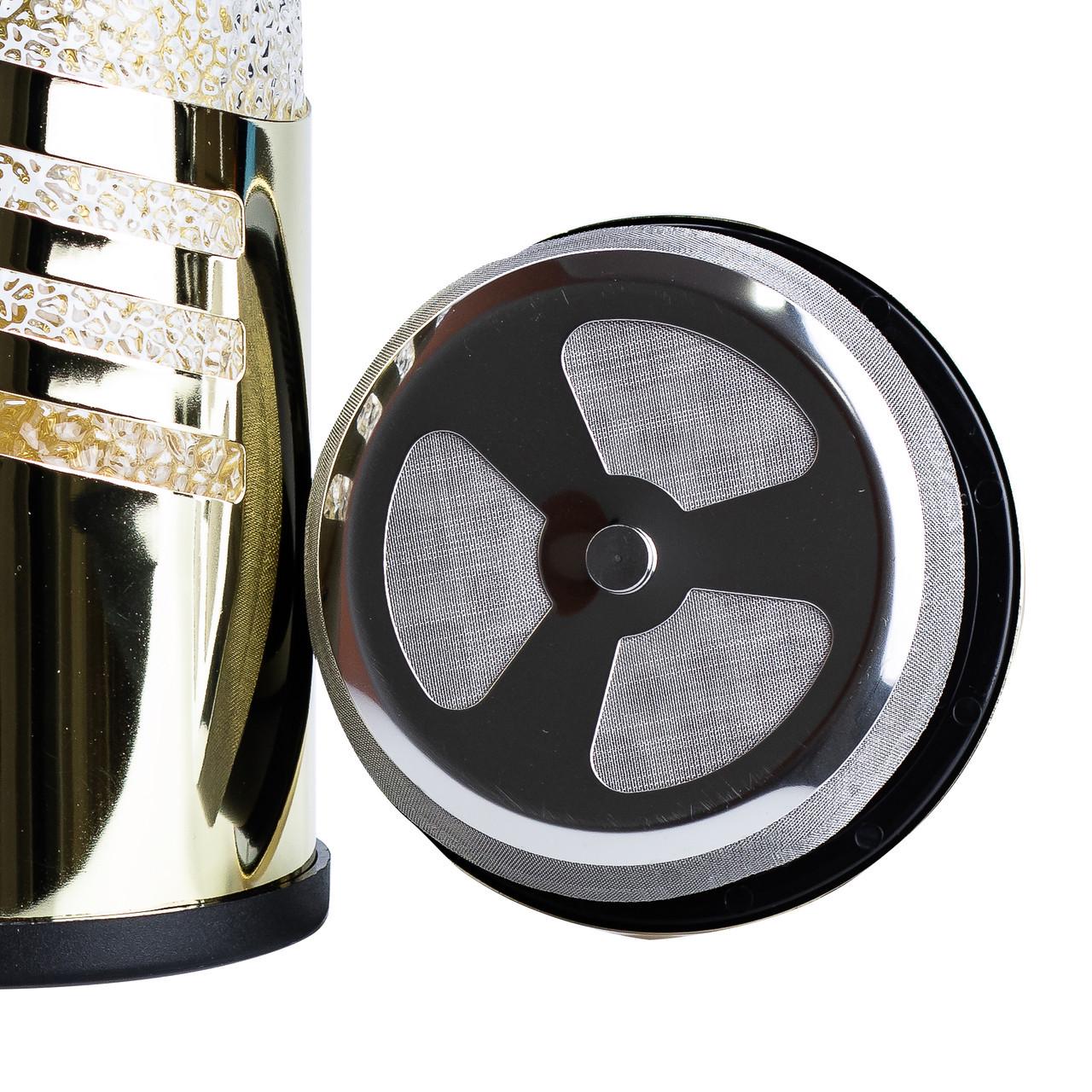 Чайник для заварки з френч пресом і фільтром 1 л Золотий - фото 3