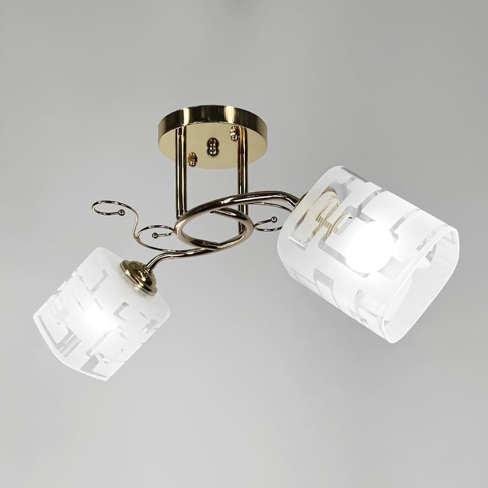 Люстра на 2 плафона 50 см Золотой (2286/2B FGD) - фото 2 Люстра на 2 плафона 50 см Золотой (2286/2B FGD) - фото 2