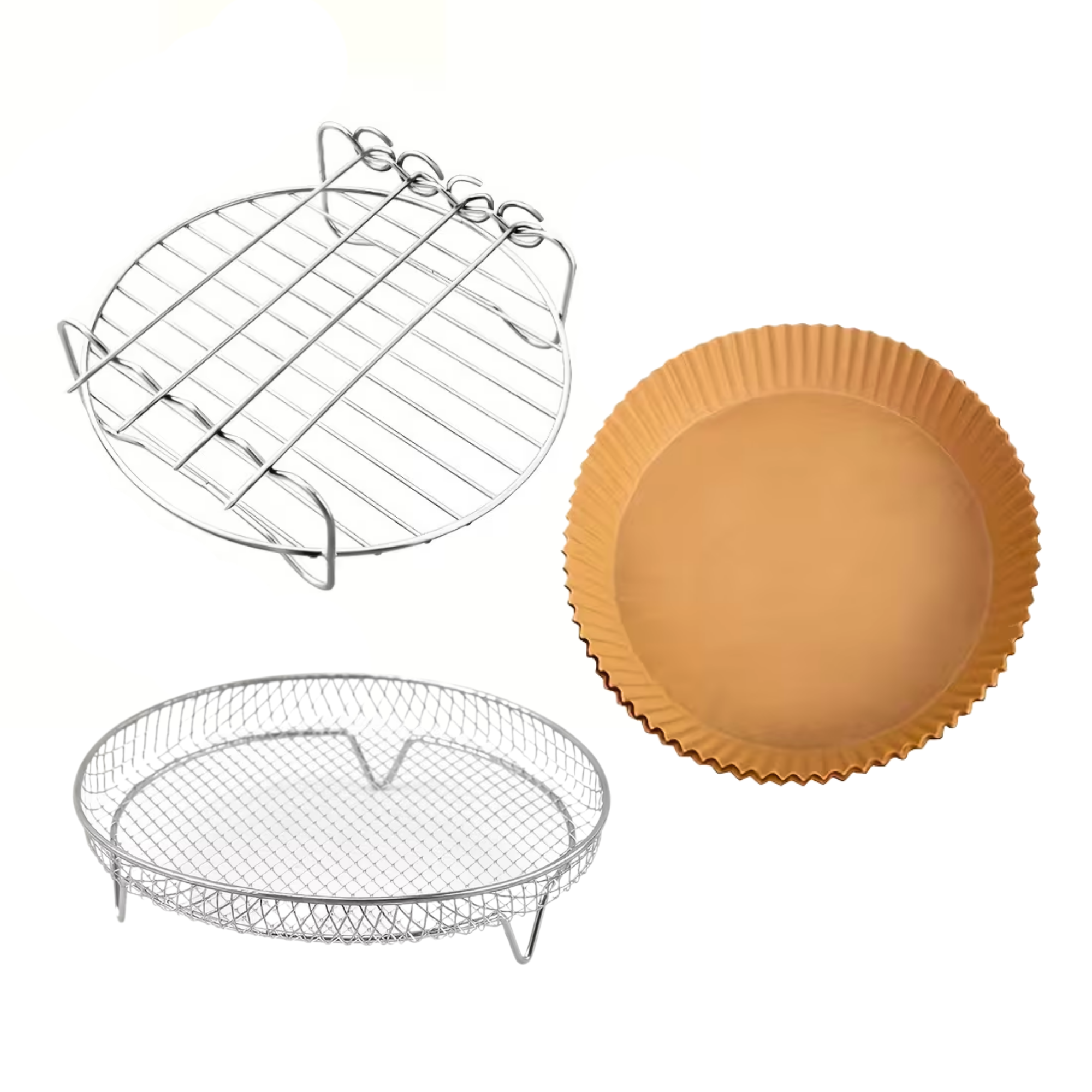 Набор для аэрогриля 3в1 пергамент 100 шт./сетка/решетка (11005)