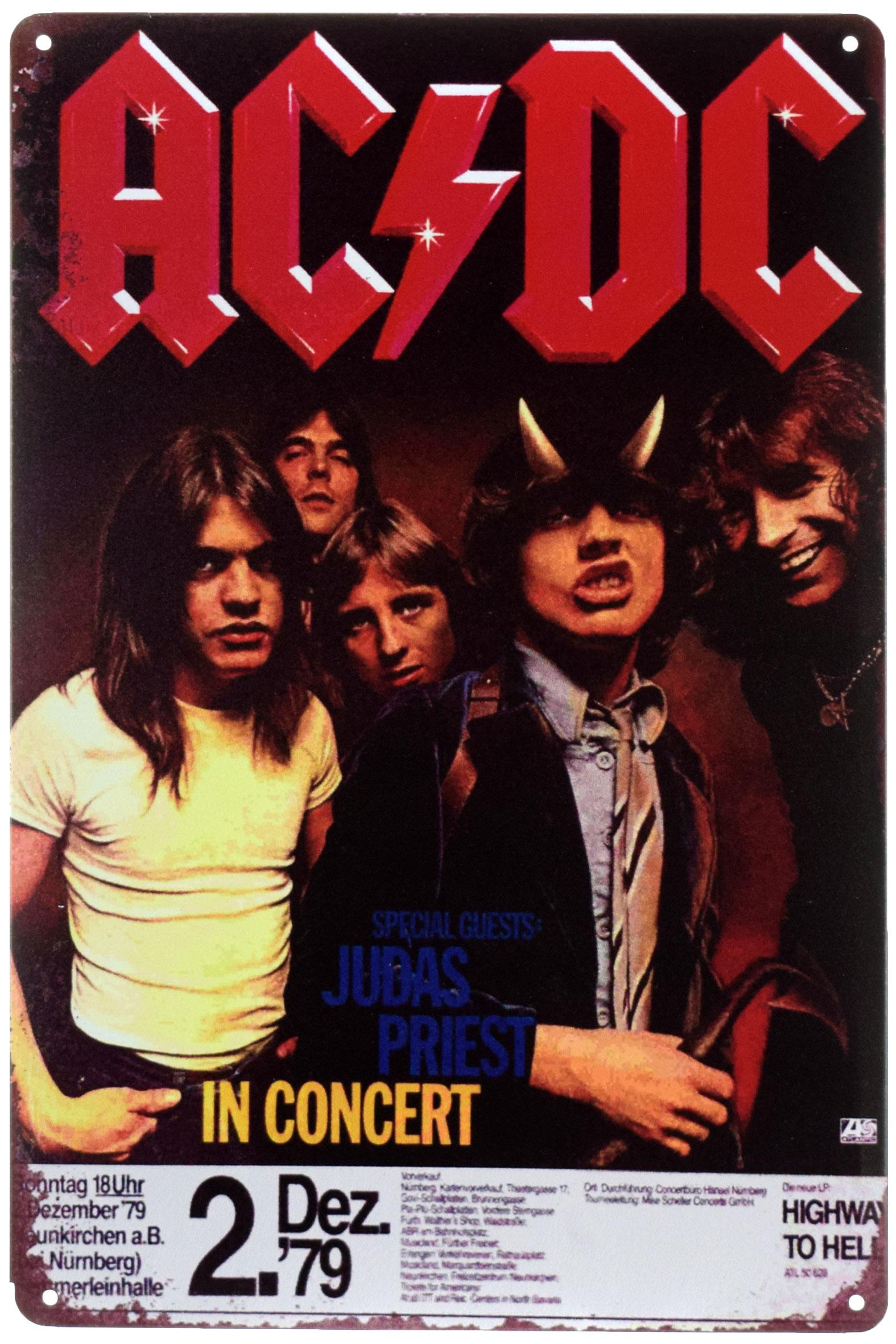 Табличка металева AC/DC Highway To Hell 20x30 см